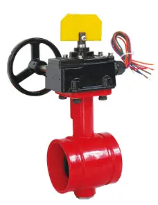 VÁLVULA DE MARIPOSA DE EXTREMO RANURADO CON INTERRUPTOR DE MANIPULACIÓN UL/FM 10"